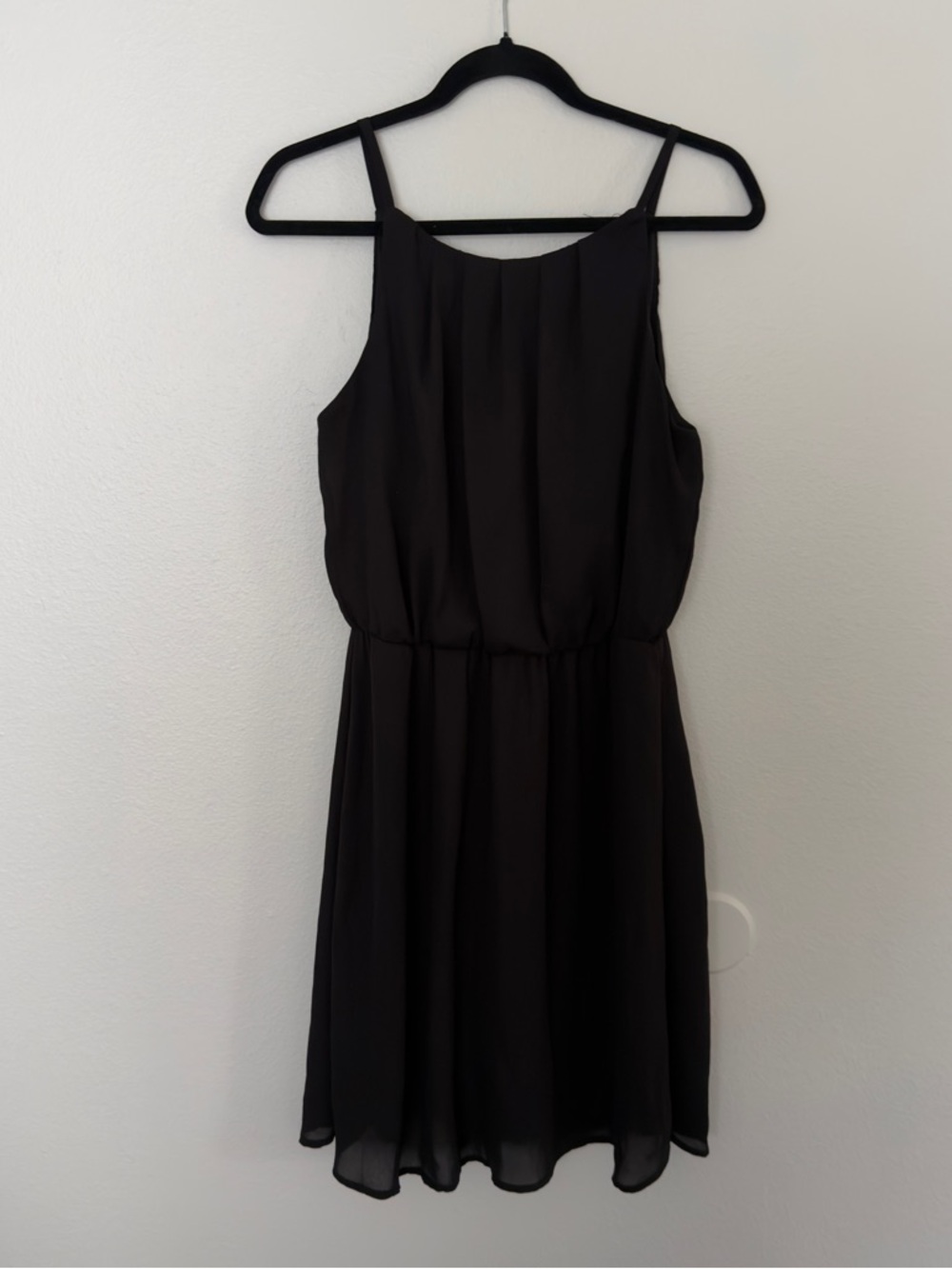 Classic Black Sleeveless A-Line mini Dress